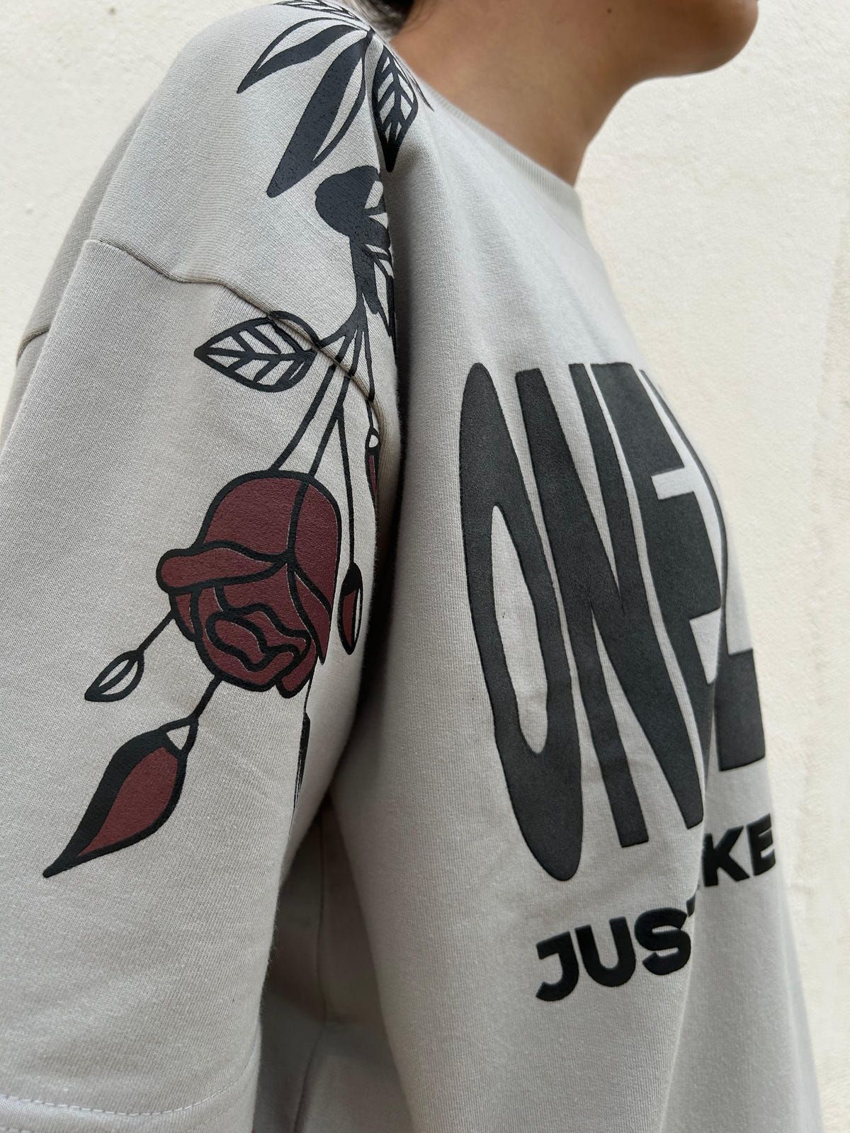 One Last Time Smoke Grey Oversized T-Shirt - image 9
