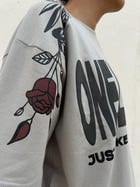 One Last Time Smoke Grey Oversized T-Shirt view 9