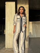 Oxford Blue Stripe Women Co-ord Set view 7