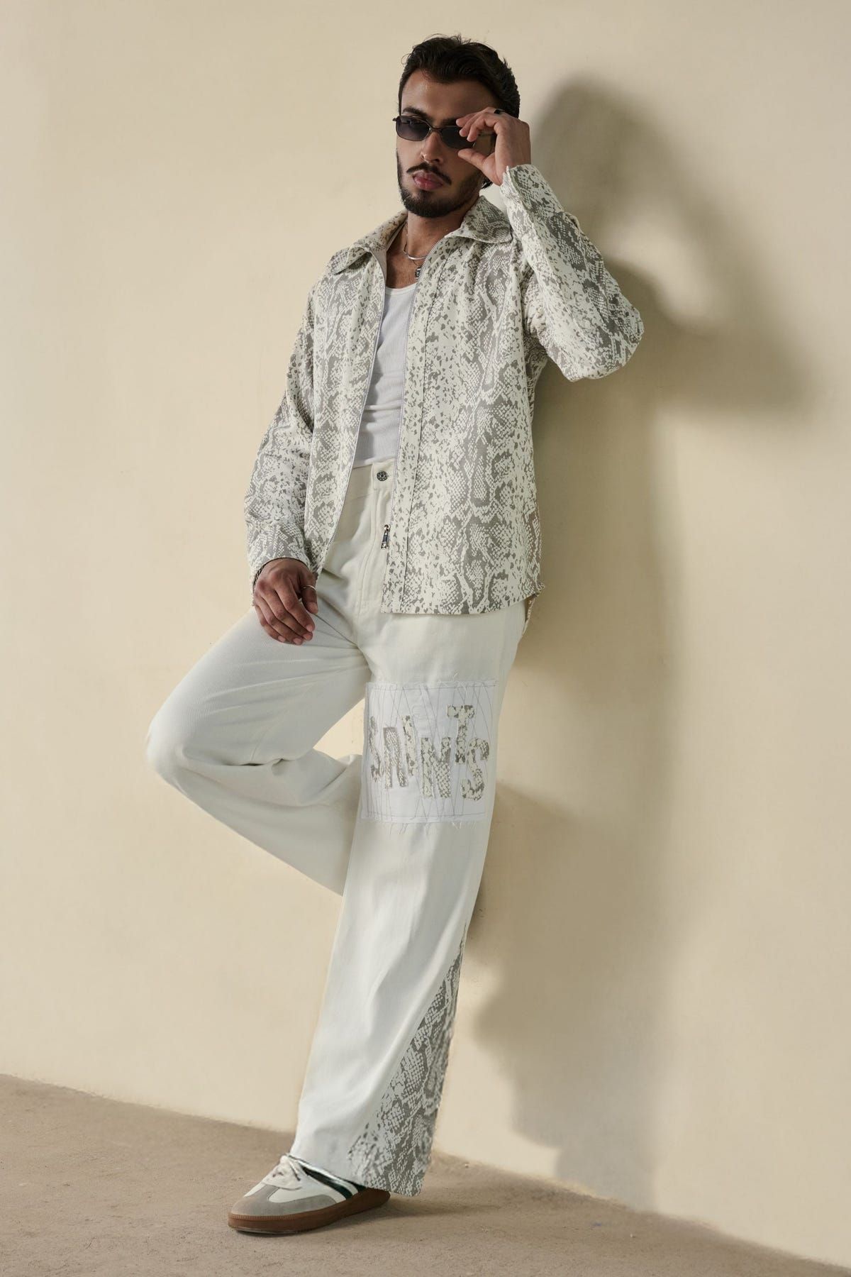 Snakeskin Print Shirt & Pants Set - image 7