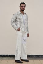 Snakeskin Print Shirt & Pants Set view 8