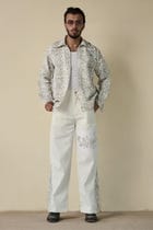 Snakeskin Print Shirt & Pants Set view 9