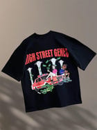 High Street Genes Black Oversized T-shirt view 1