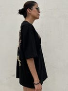 Sell Me The Drugs Black Oversized T-Shirt view 3