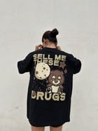 Sell Me The Drugs Black Oversized T-Shirt view 7