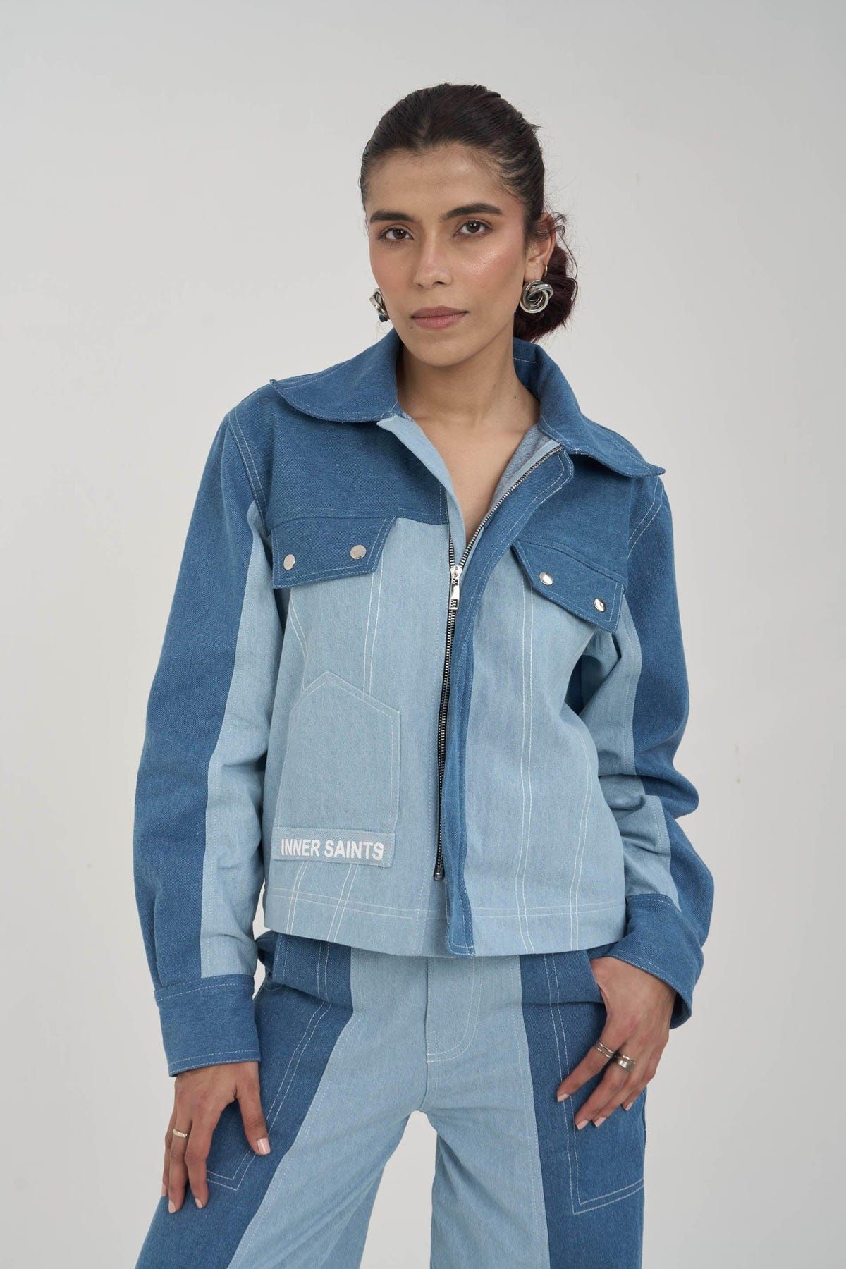 Twin Tone Women Denim Set - image 1