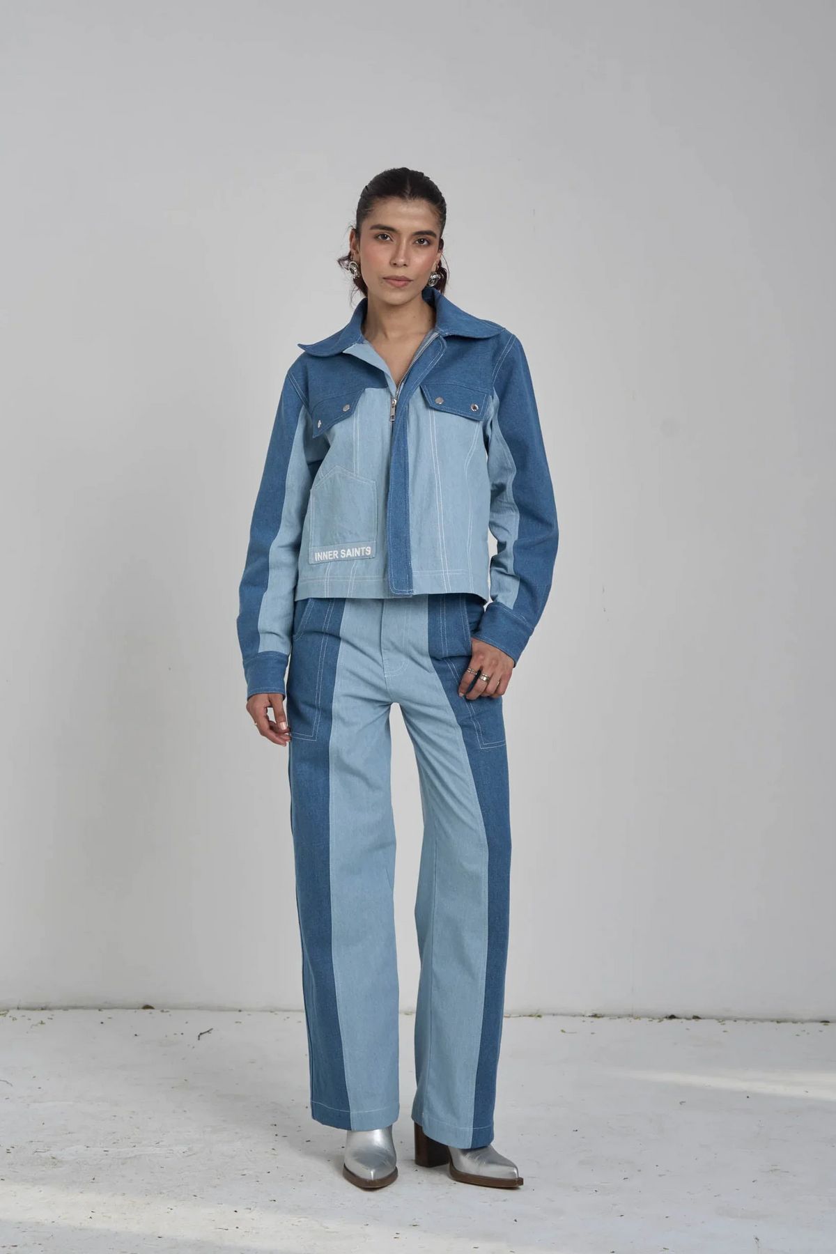 Twin Tone Women Denim Set - image 2