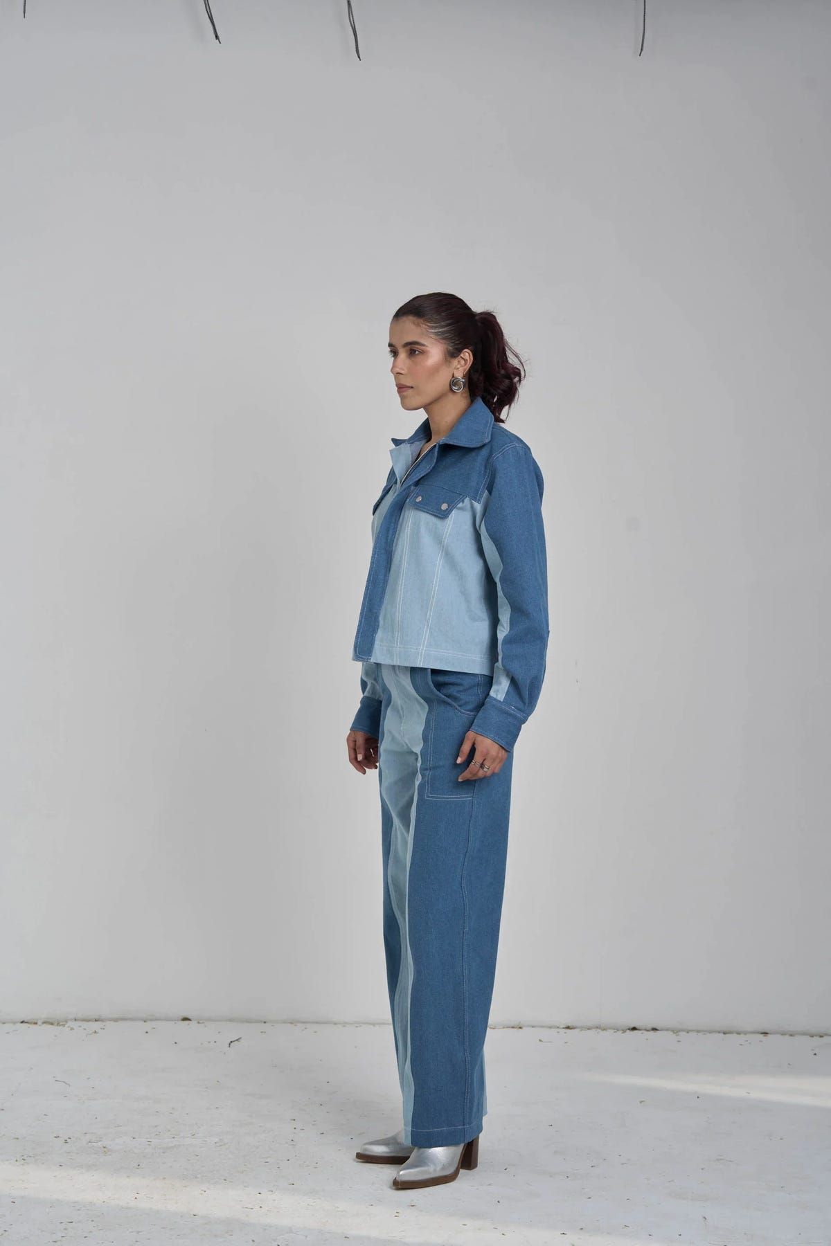 Twin Tone Women Denim Set - image 3