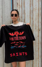 Rob The Town Black Oversized T-shirt view 1