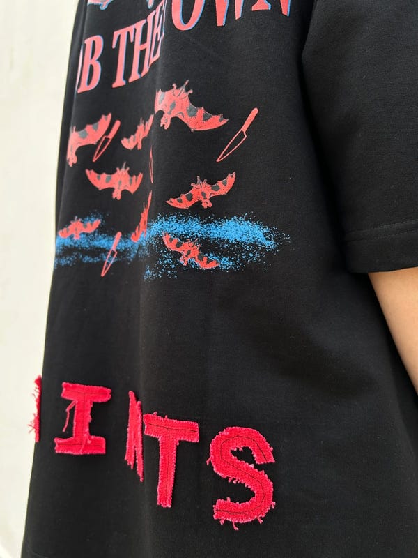 Inner Saints — Rob The Town Black Oversized T-shirt
