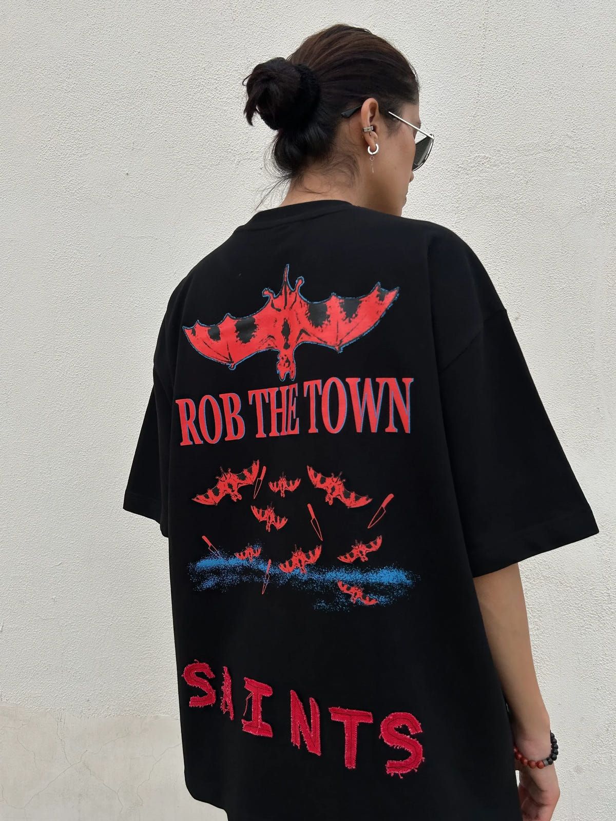 Rob The Town Black Oversized T-shirt - image 3