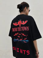 Rob The Town Black Oversized T-shirt view 3