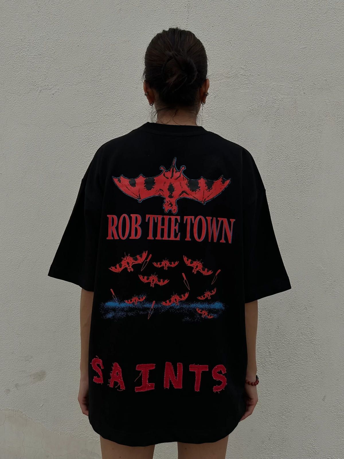Rob The Town Black Oversized T-shirt - image 5