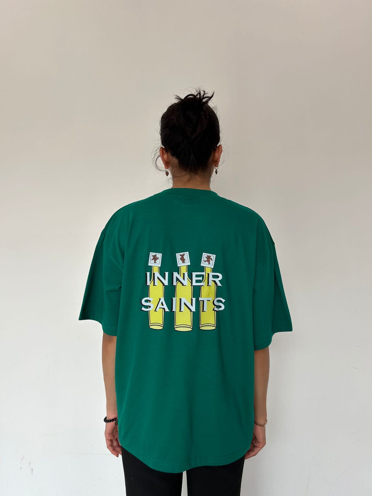 Drunk Enough Green Oversized T-shirt - image 3