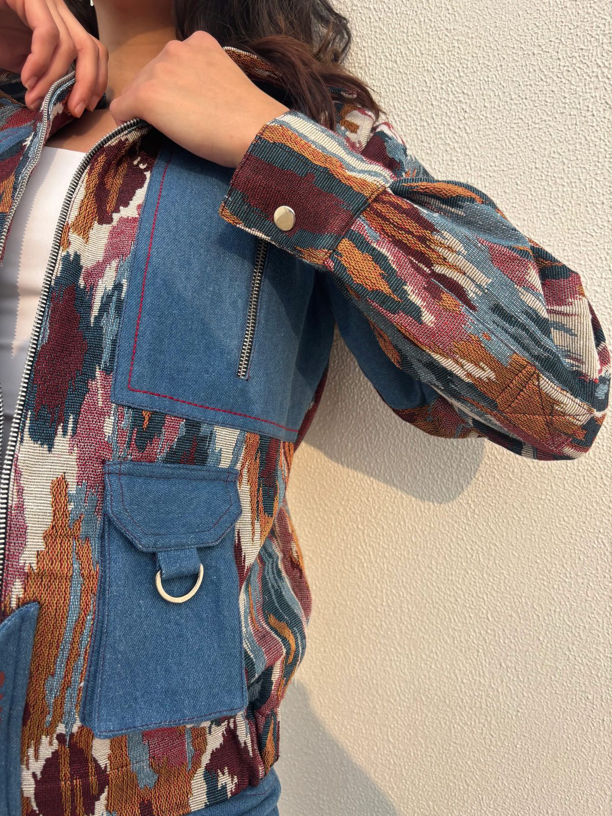 Ikkat Denim Co-ord Set - image 2