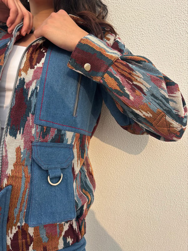 Inner Saints — Ikkat Denim Co-ord Set