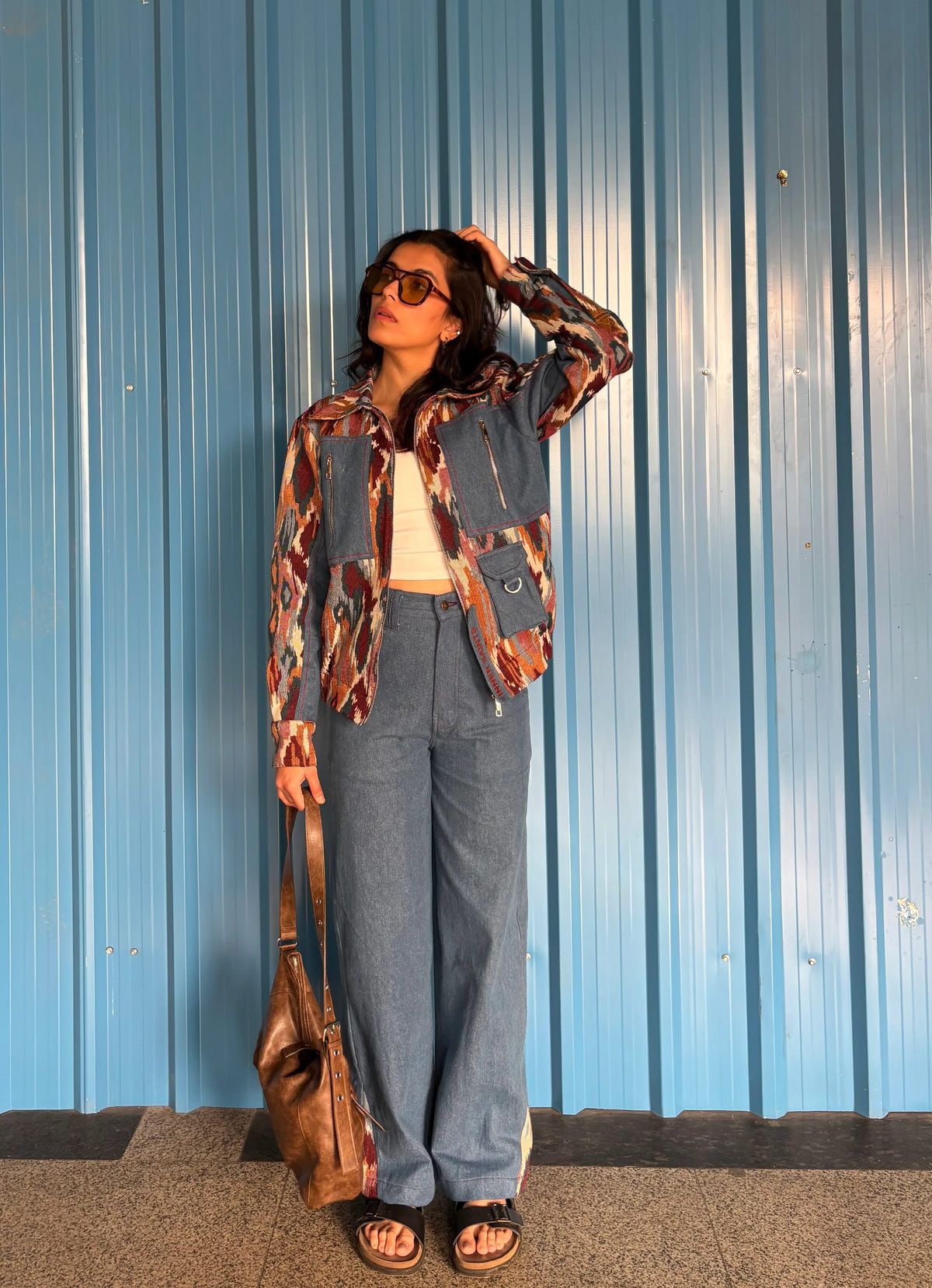 Ikkat Denim Co-ord Set - image 3