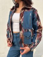 Ikkat Denim Co-ord Set view 4