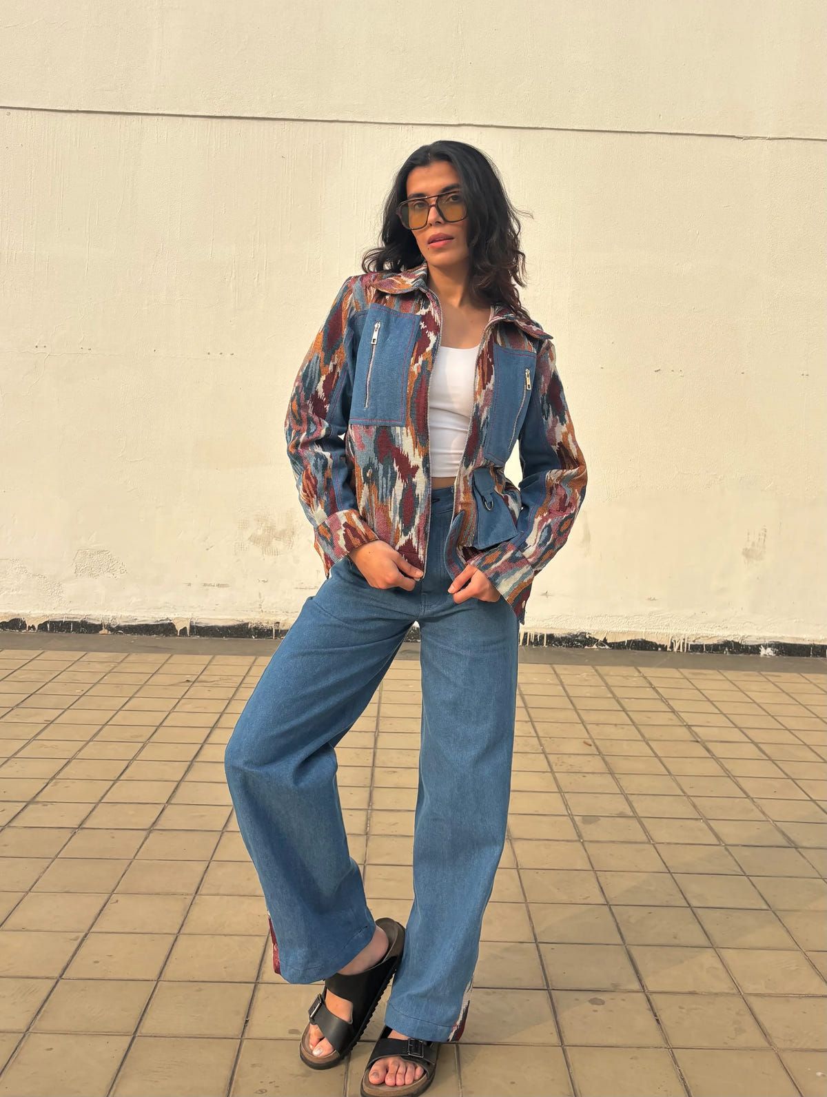 Ikkat Denim Co-ord Set - image 8