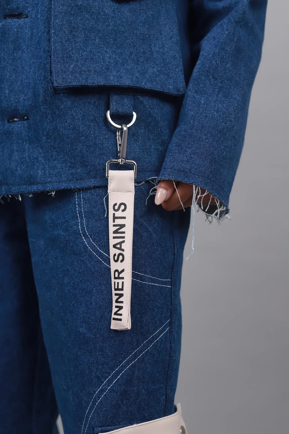 Unisex Denim Leather Blazer - image 6