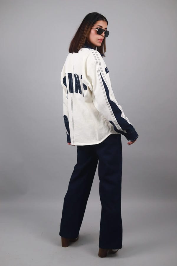 Inner Saints — Unisex Denim White Blue Shirt