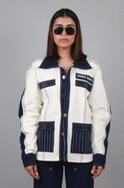 Unisex Denim White Blue Shirt view 7