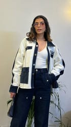 Unisex Denim White Blue Shirt view 10