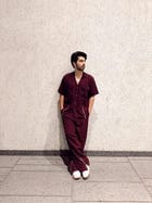 Wine Shirt & Pant Co-ord Set view 4