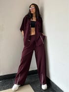 Wine Shirt & Pant Co-ord Set view 5