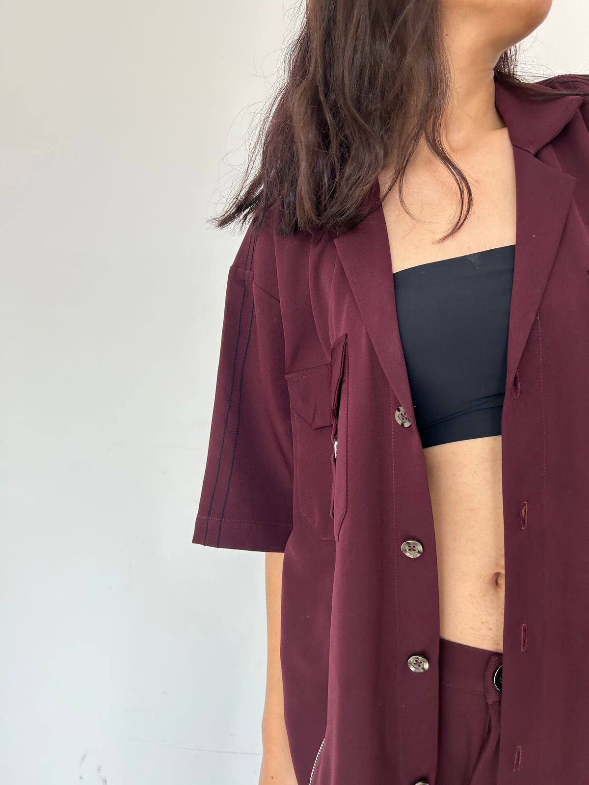 Wine Shirt & Pant Co-ord Set - image 7