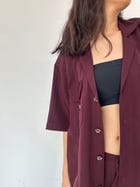 Wine Shirt & Pant Co-ord Set view 7