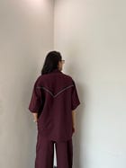 Wine Shirt & Pant Co-ord Set view 10