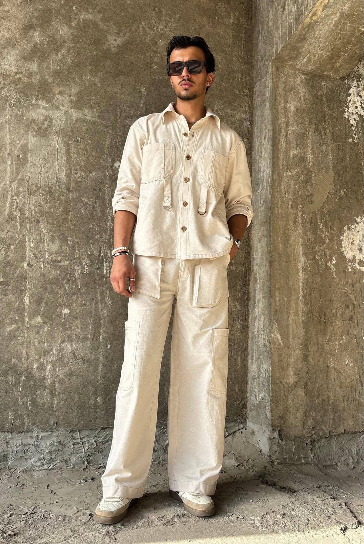 Ecru Full Sleeves Co-ord Set - image 1