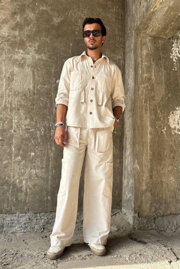 Inner Saints — Ecru Full Sleeves Co-ord Set