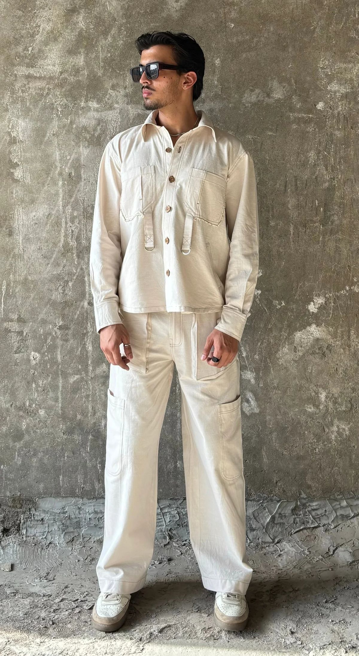 Ecru Full Sleeves Co-ord Set - image 6
