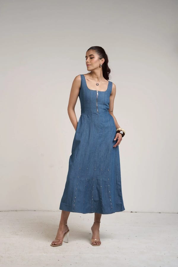 Inner Saints — INDIGO DENIM DRESS