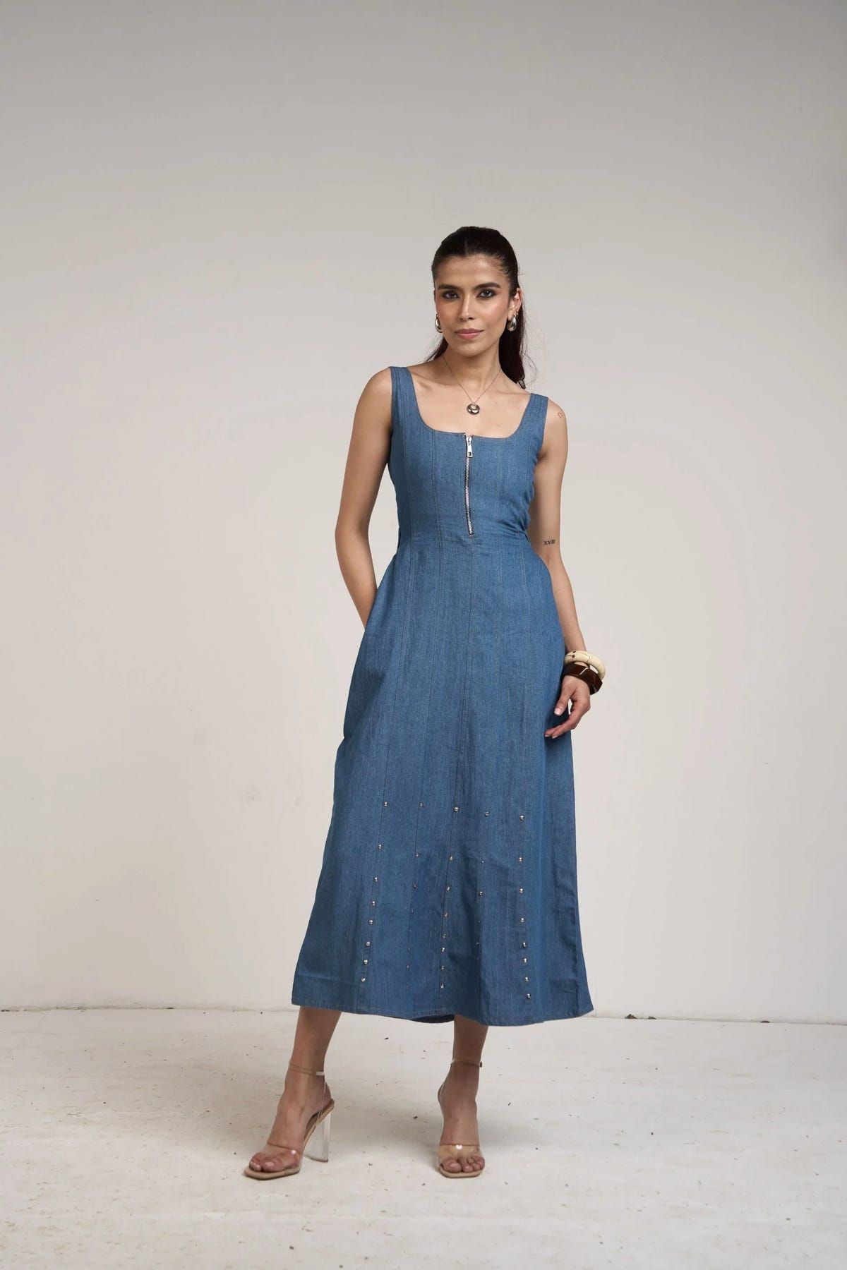 INDIGO DENIM DRESS - image 2