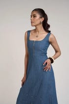 INDIGO DENIM DRESS view 4
