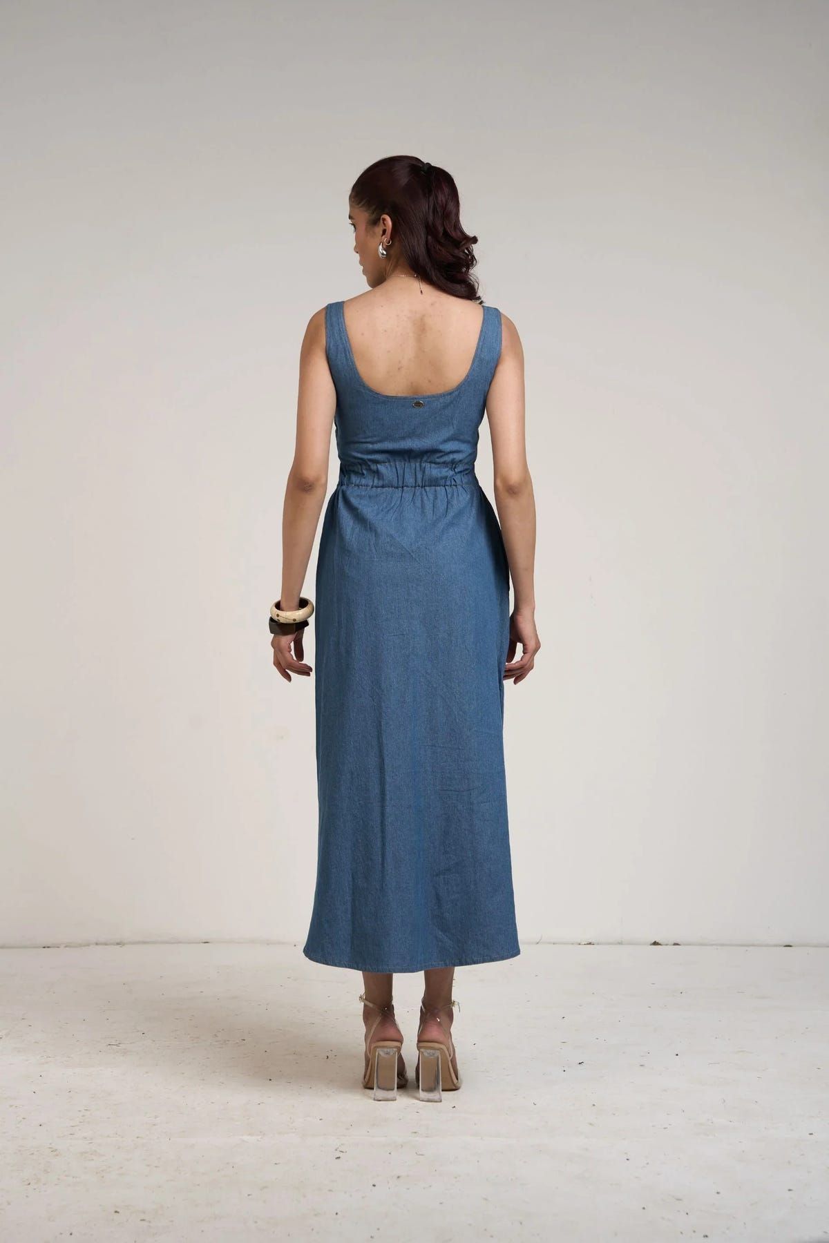 INDIGO DENIM DRESS - image 7