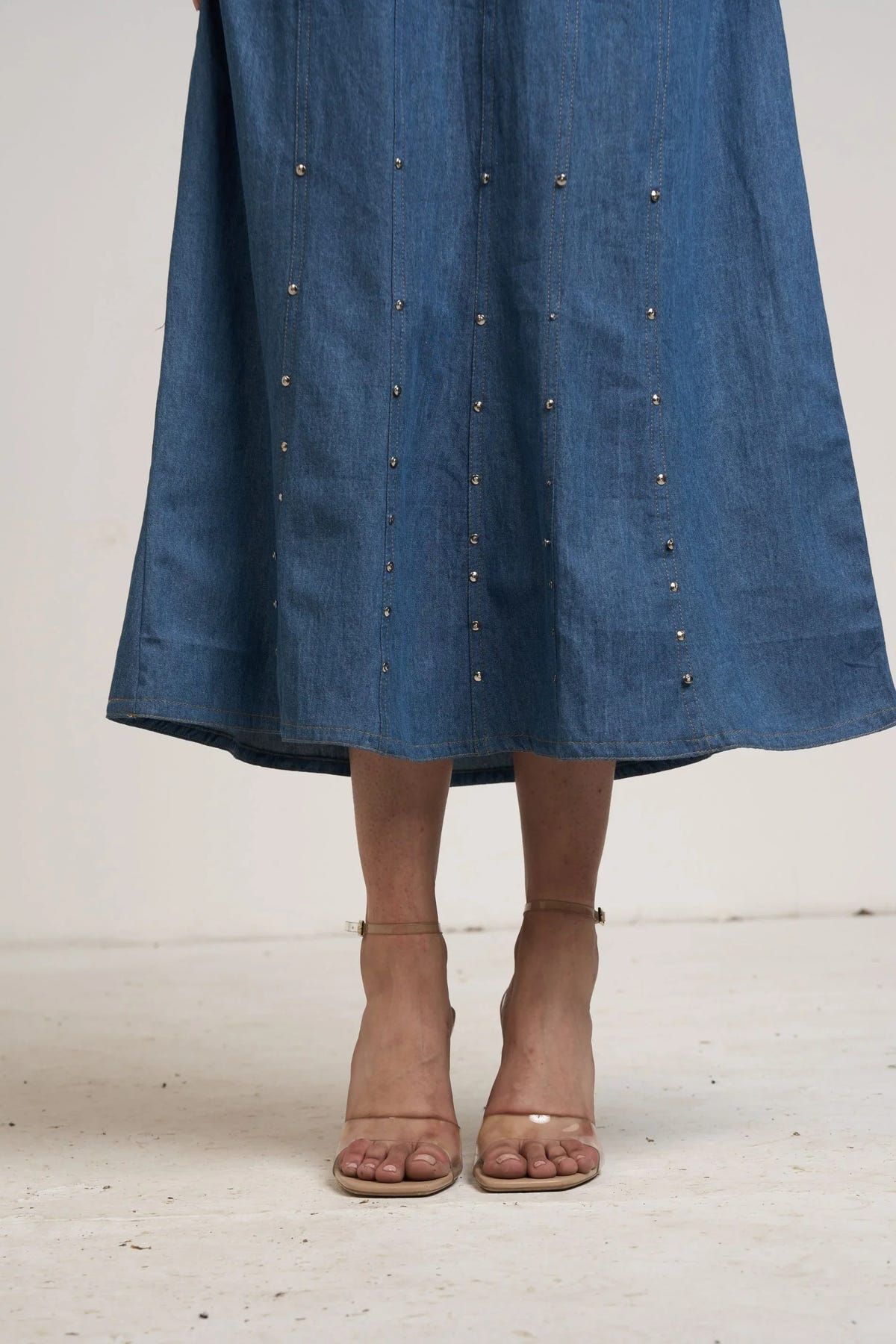 INDIGO DENIM DRESS - image 9
