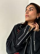 Black X Raw Zip Jacket view 4