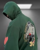 Desirable Poker Bottle Green Oversized Hoodie view 1