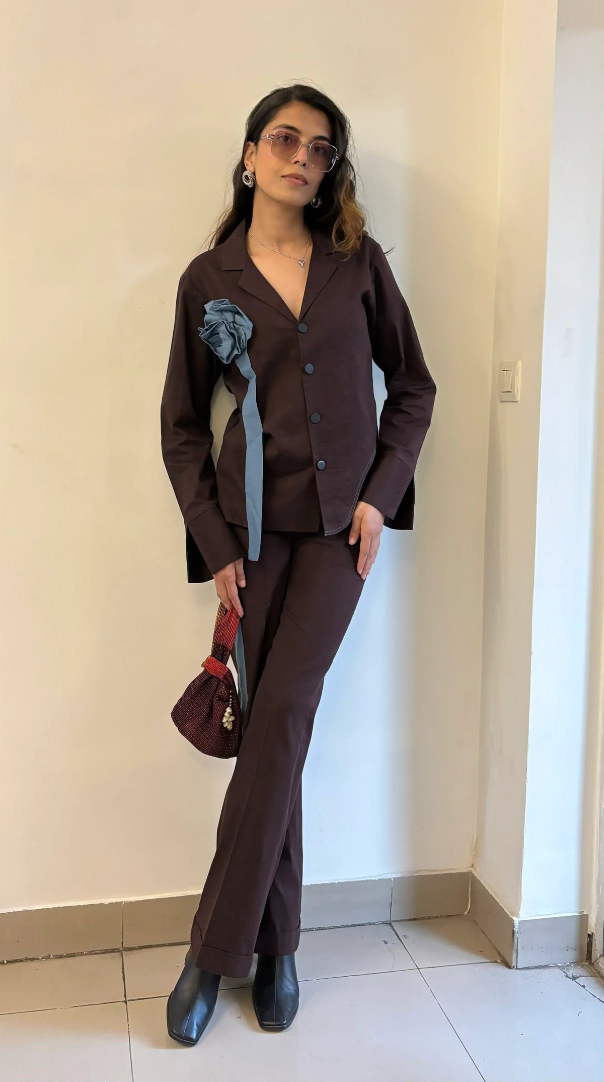 Cacao Brown Flower Co-ord Set - image 13
