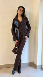 Cacao Brown Flower Co-ord Set view 13
