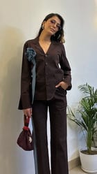 Cacao Brown Flower Co-ord Set view 15