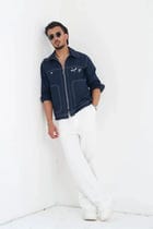 Aham Prema Navy Full Sleeve Shirt view 1