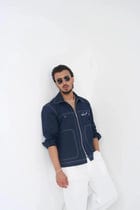 Aham Prema Navy Full Sleeve Shirt view 6