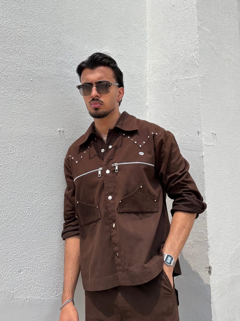 Umber Brown Full-Sleeve Shirt