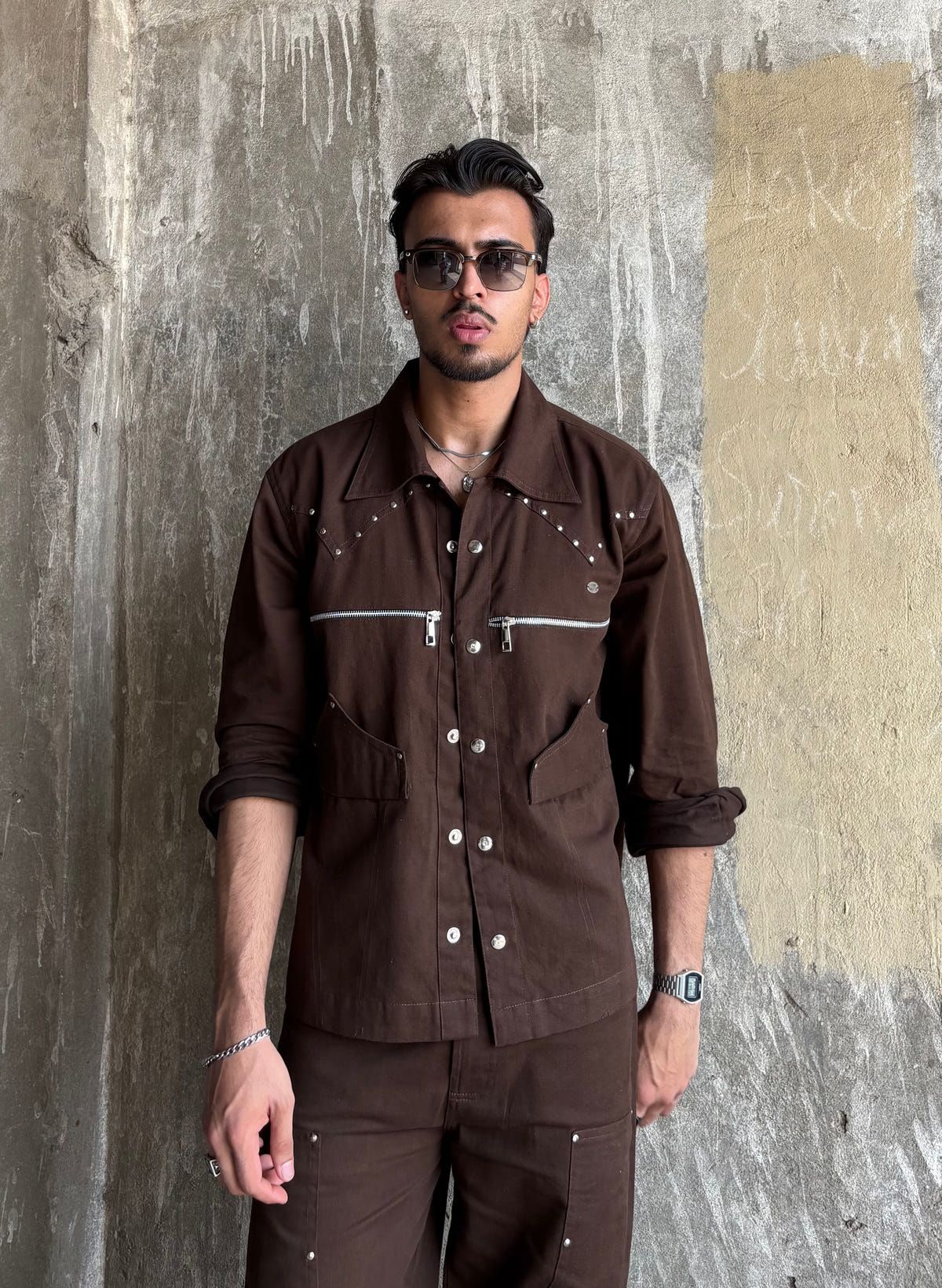 Umber Brown Full-Sleeve Shirt - image 3