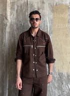 Umber Brown Full-Sleeve Shirt view 3